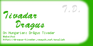 tivadar dragus business card
